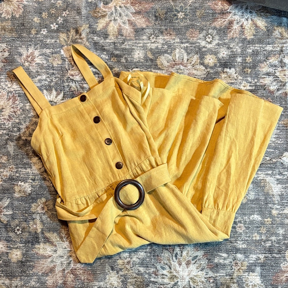 Yellow Button-Down Dress